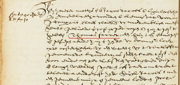 Notarial act from 1617 Notarial act from 1617 (Thomas Farret)